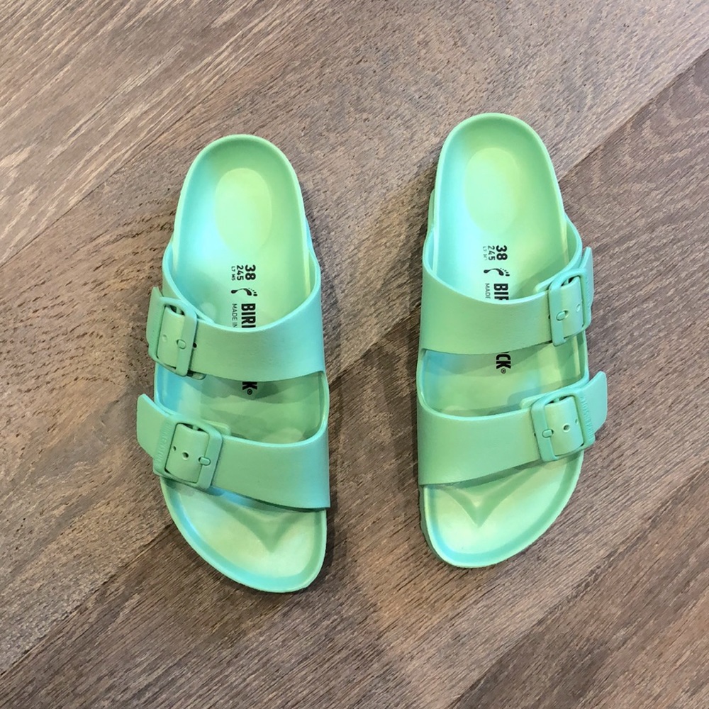 Birkenstock’s mint green size 38